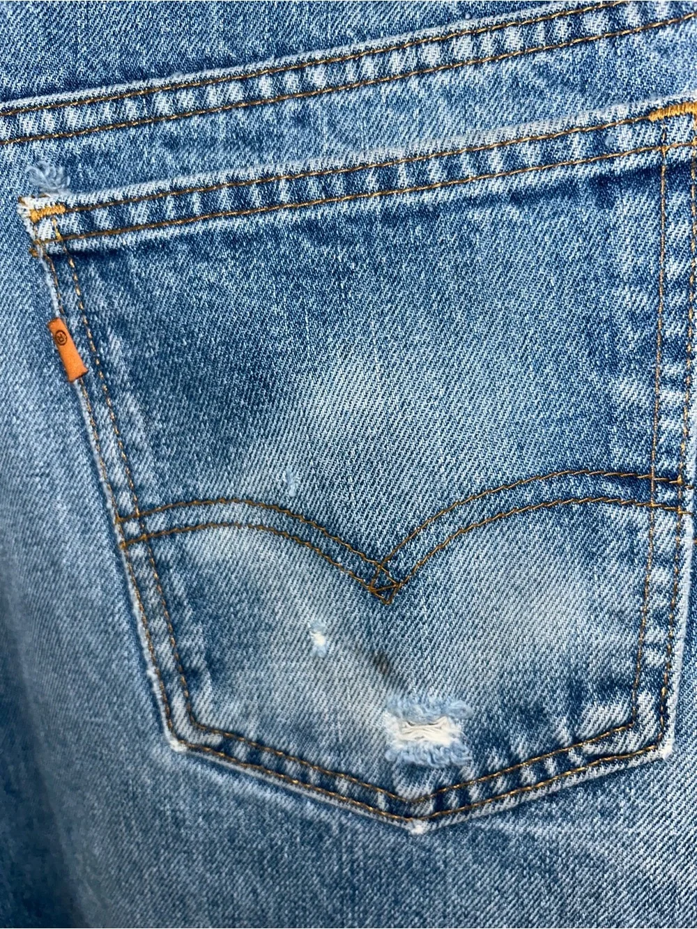 Vtg 1988 Levi's 517 Orange Tab Jeans Made in USA Bootcut Heavyweight Denim 39x31